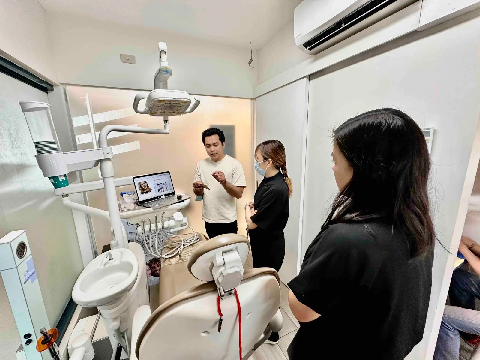 SPMS team providing equipment orientation in a dental clinic