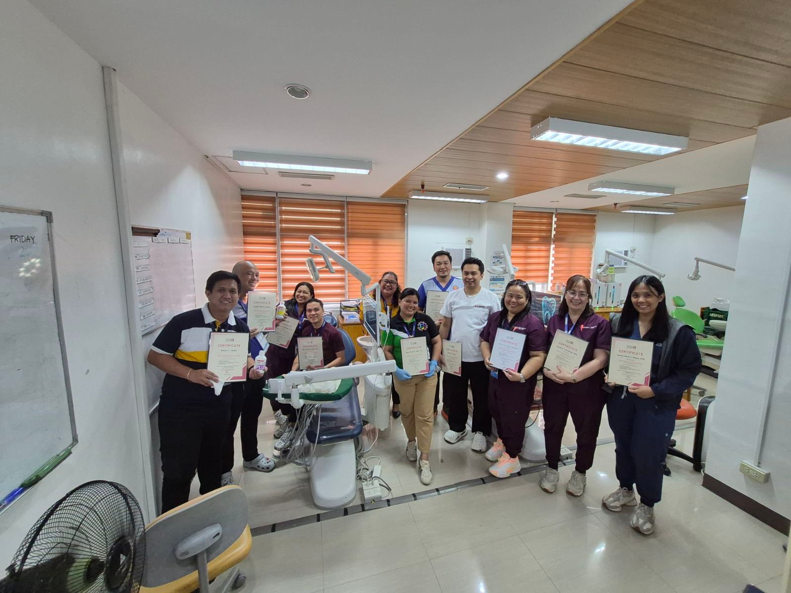 Healthcare professionals completing an SPMS clinical training session