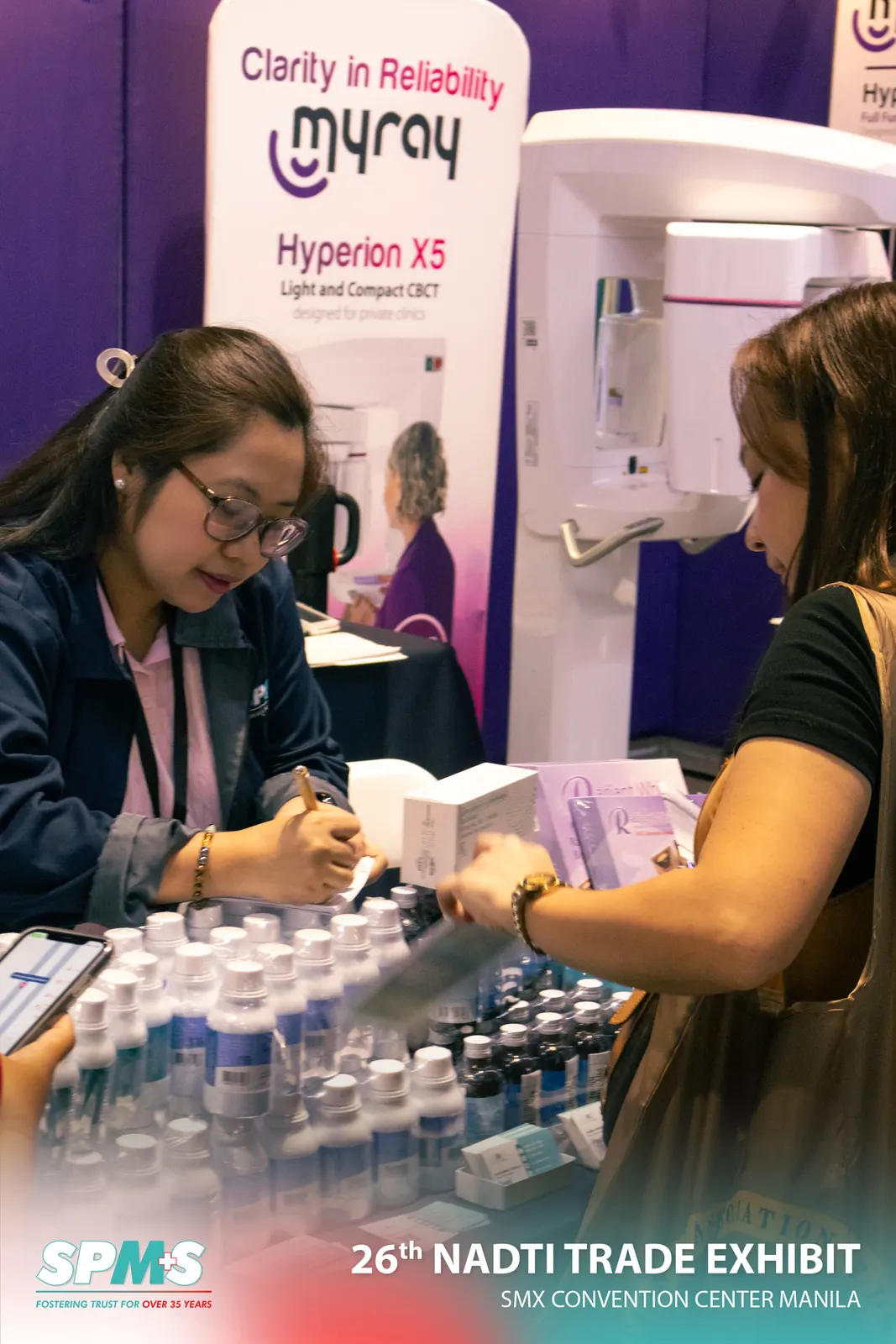 SPMS team at a MyRay trade exhibit