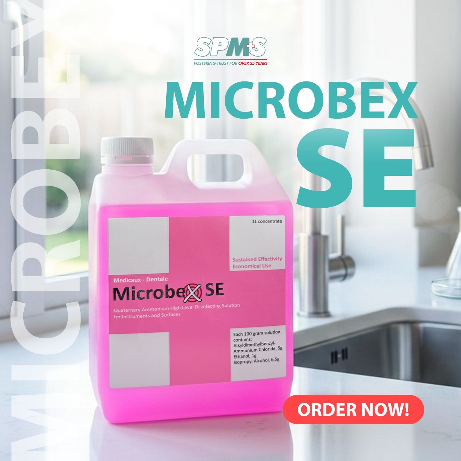 Microbex SE immersion disinfectant promotional image